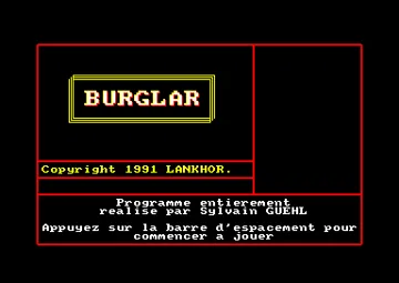 Burglar (F) (2 faces) (1991) screen shot title